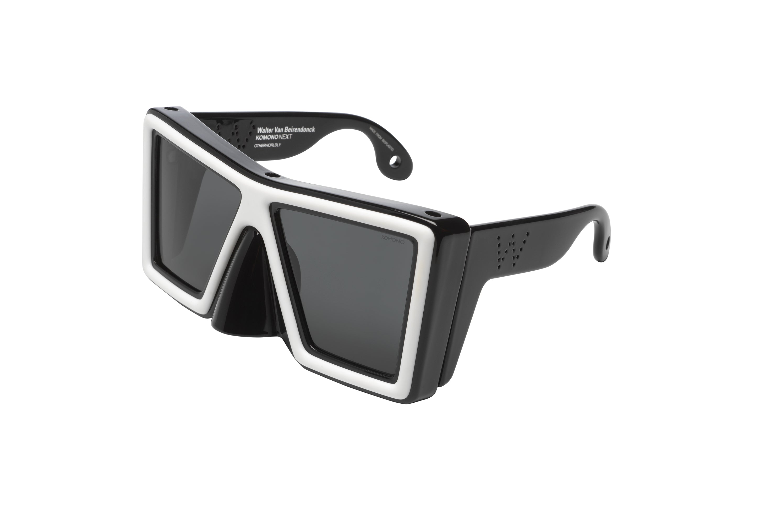 komono-x-walter-van-beirendonck-otherworldly-black-off-white-sonnenbrille image 2