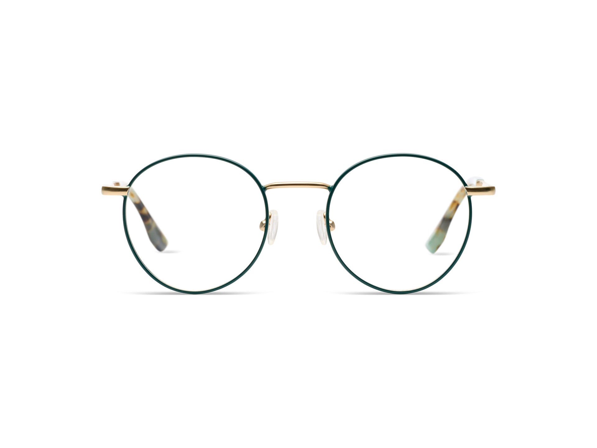 komono-pete-slims-white-gold-matte-teal-panto-brille image 1