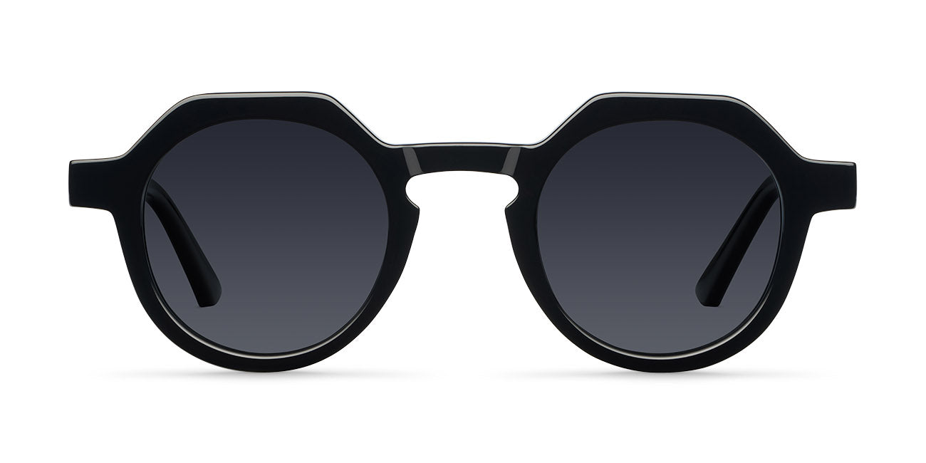 meller-hasan-all-black-sonnenbrille-hexagonal-rund-schwarz image 1