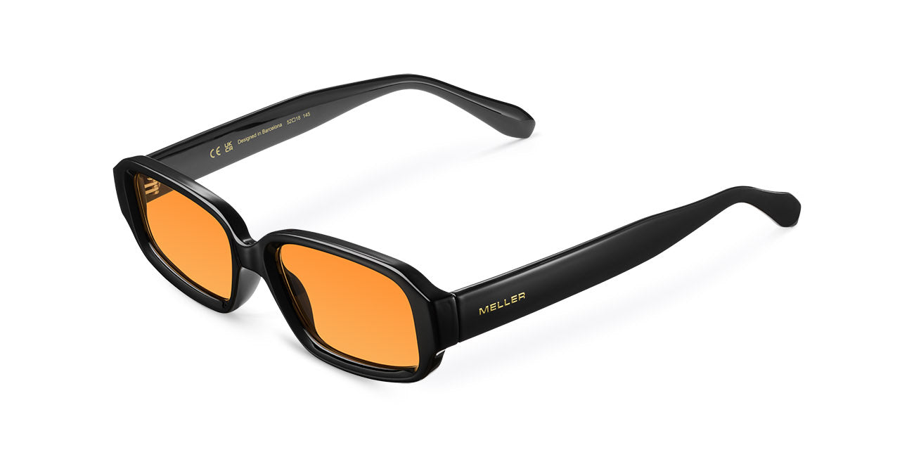 meller-azzi-black-orange-sonnenbrille-rechteckig-geometrisch image 2