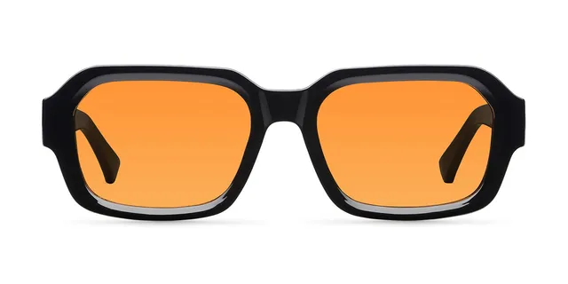meller-marli-black-orange-eckige-sonnenbrille-mit-schmalem-rahmen image 1