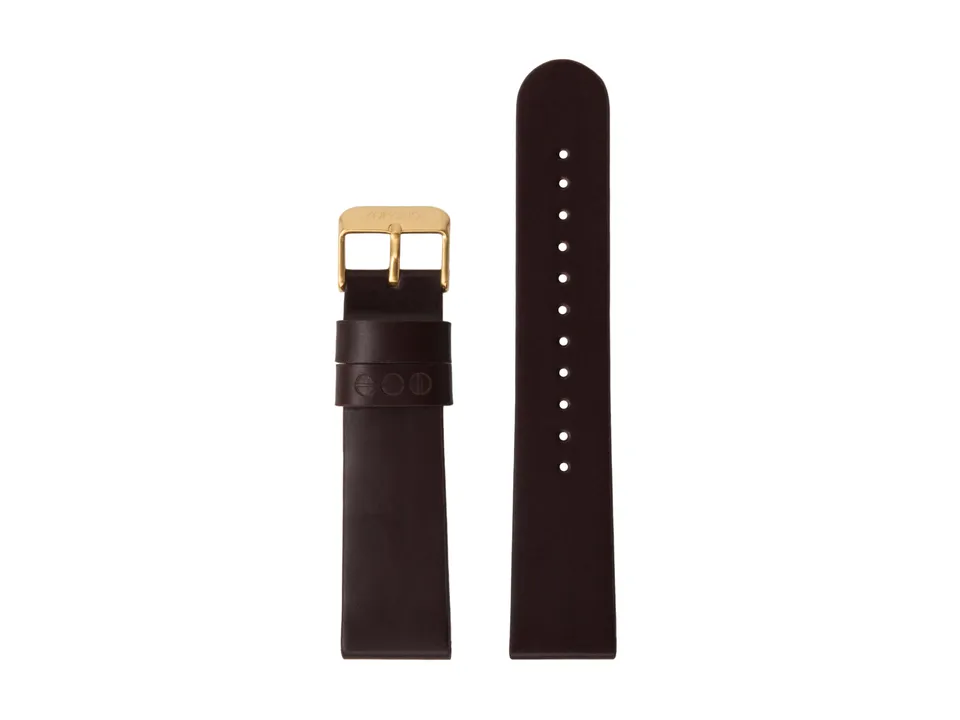 komono-strap-20-uhrenarmband-burgundy-gold-leder-20mm image 1