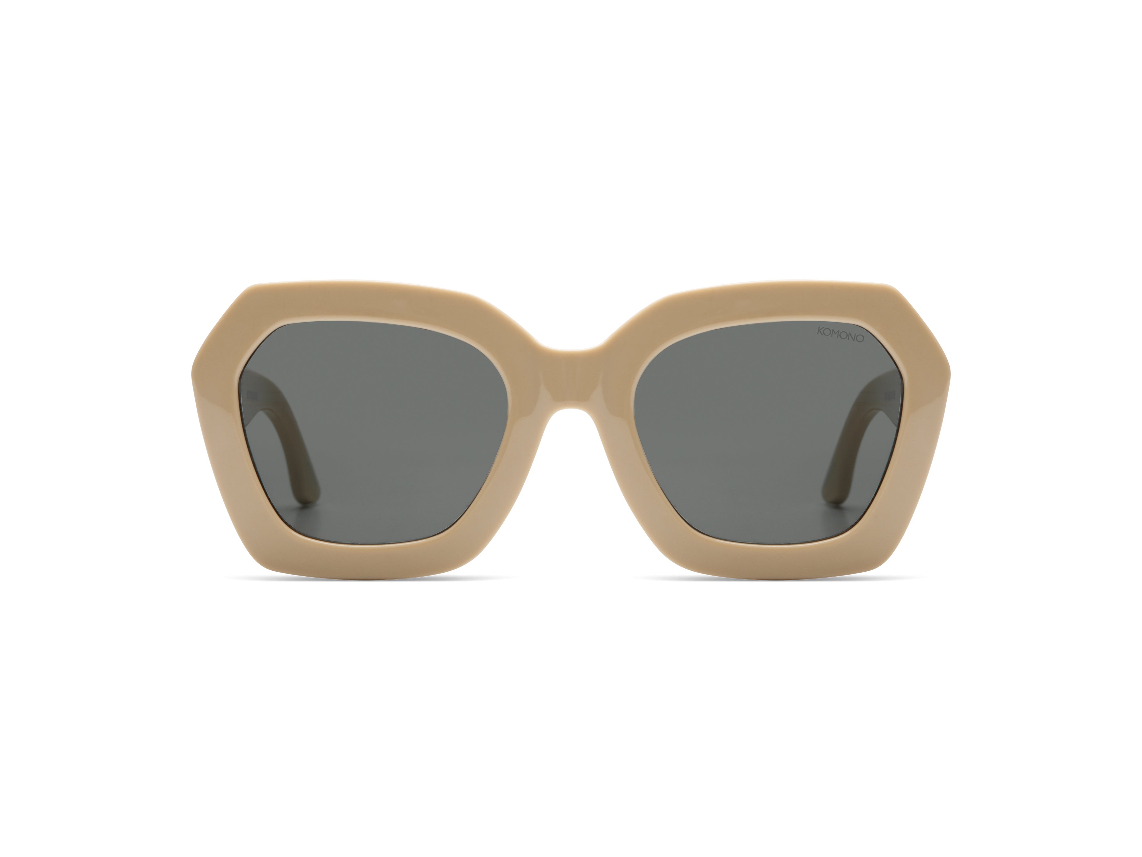 komono-gwen-almond-sonnenbrille-sechseckiger-rahmen-aus-bio-nylon-large-fit-wei image 1