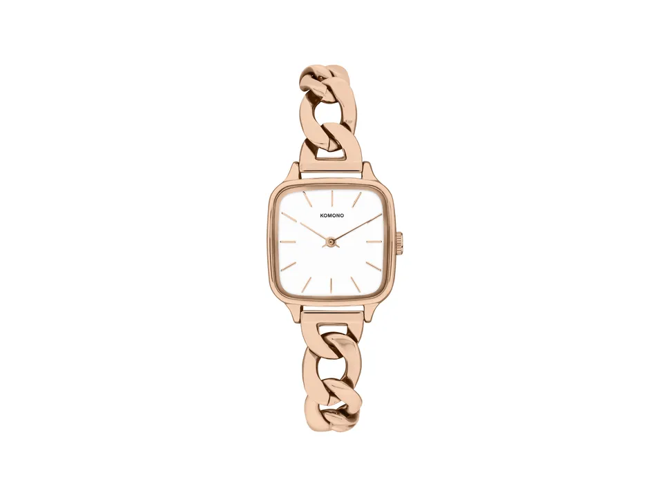 komono-kate-revolt-rose-gold-armbanduhr-edelstahl-mit-cable-muster image 1