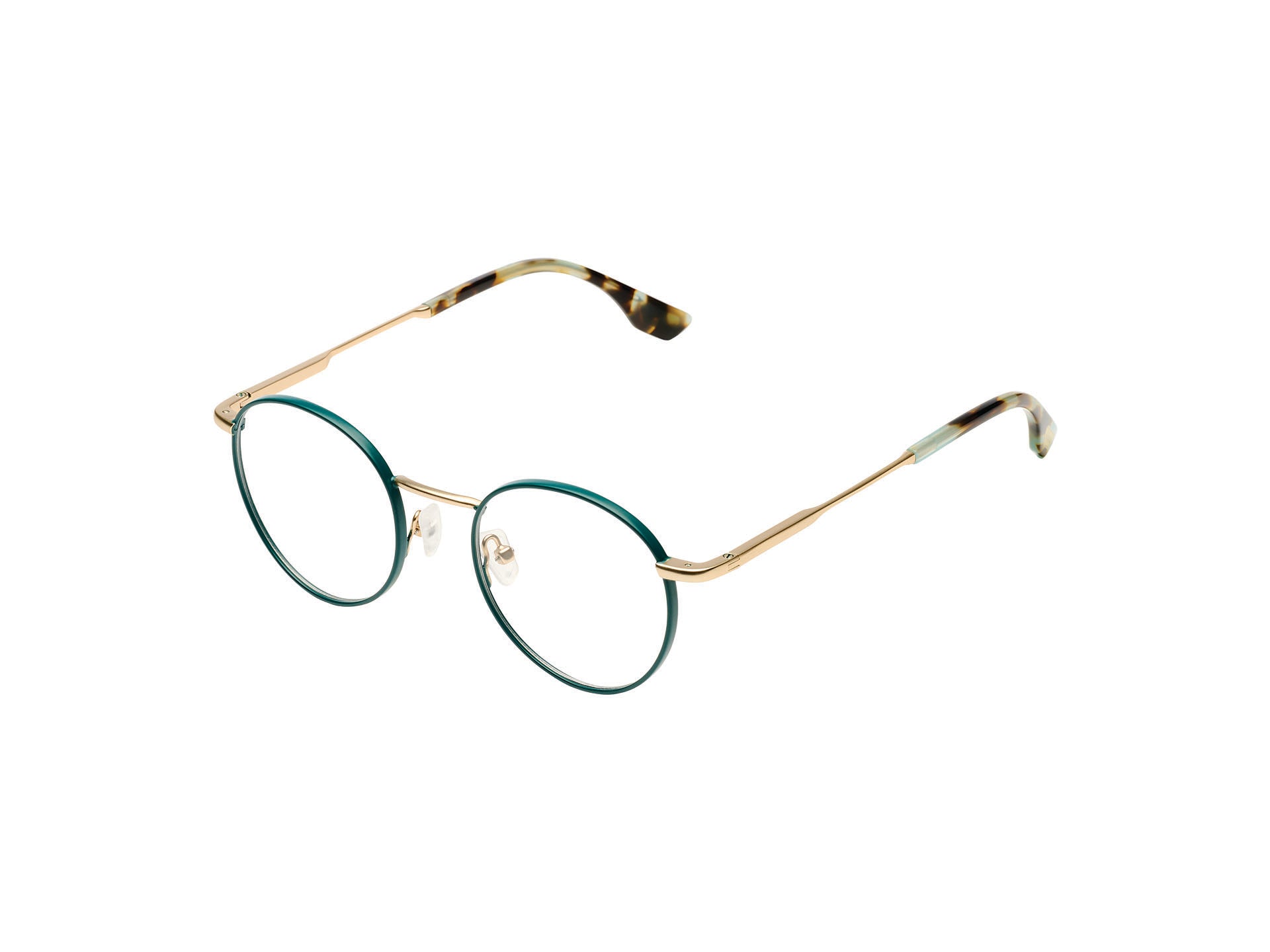 komono-pete-slims-white-gold-matte-teal-panto-brille image 2