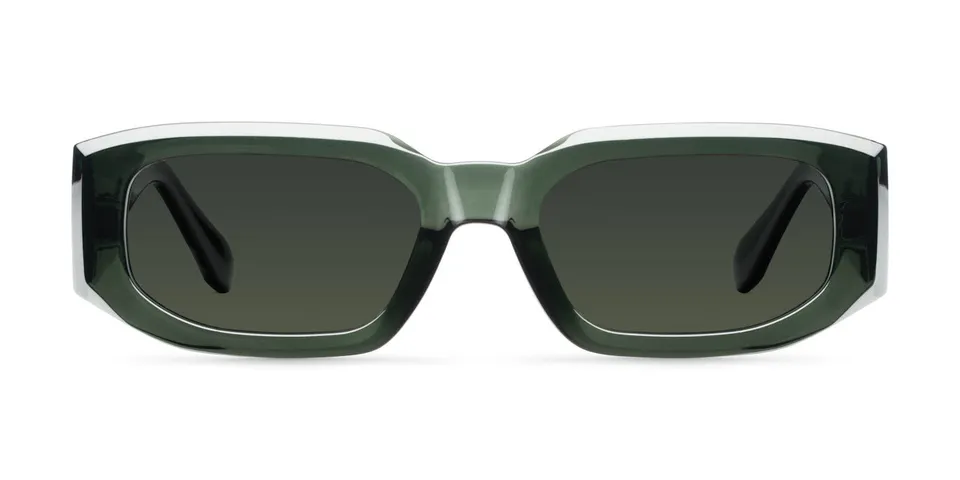 meller-kira-fog-olive-bio-sonnenbrille-mit-eckig-rechteckigem-gestell-und-abgesc image 1