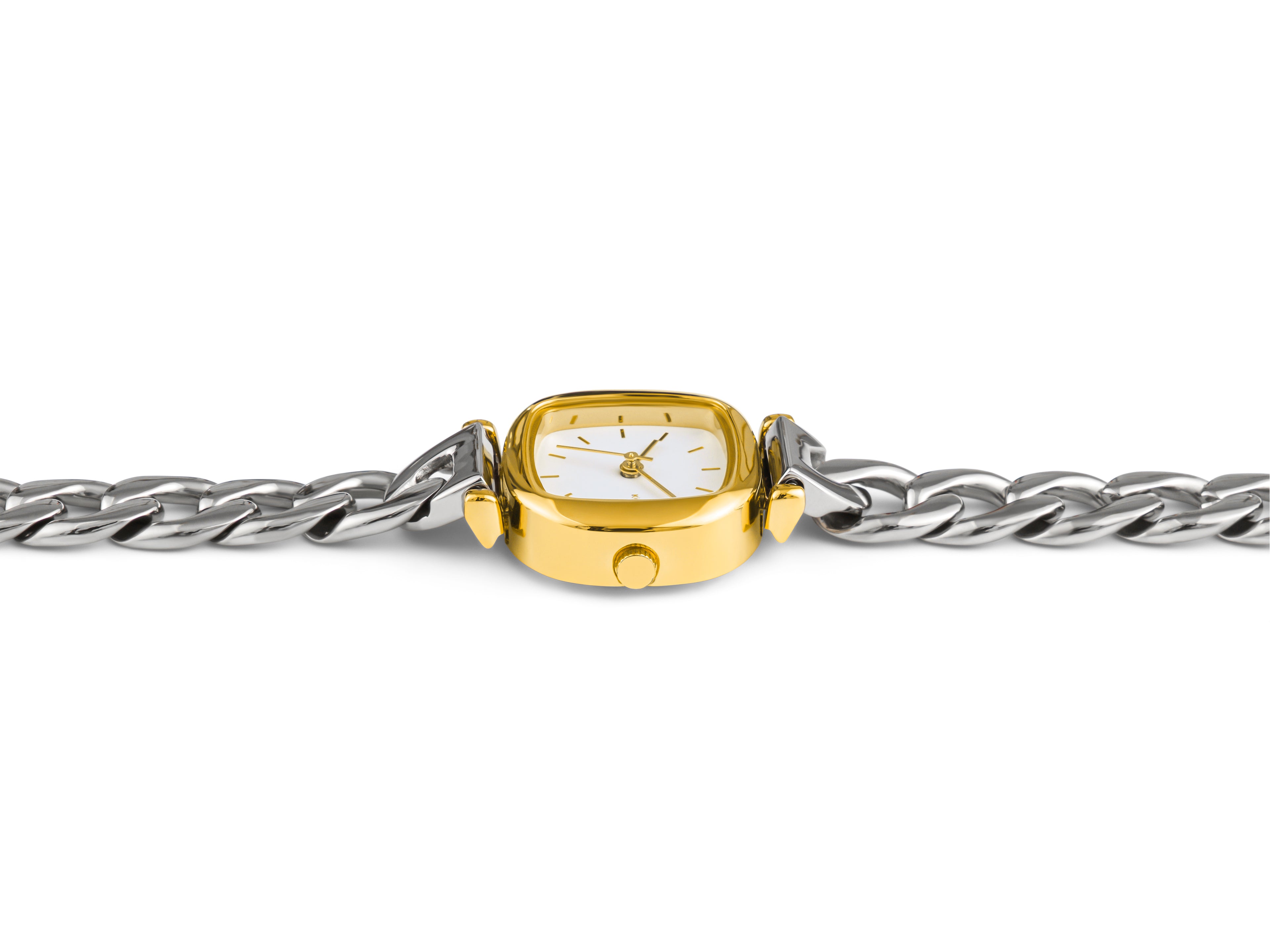 komono-moneypenny-revolt-armbanduhr-gold-silver-mix-kleines-zifferblatt-revolt-b image 2