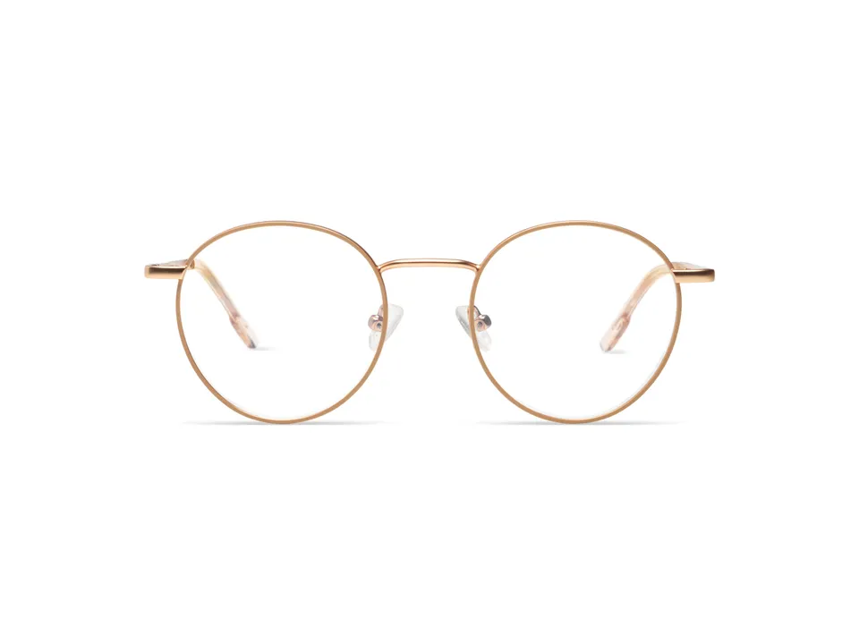 komono-pete-slims-rose-gold-matte-nude-brille-panto-fassung-aus-edelstahl-schmal image 1