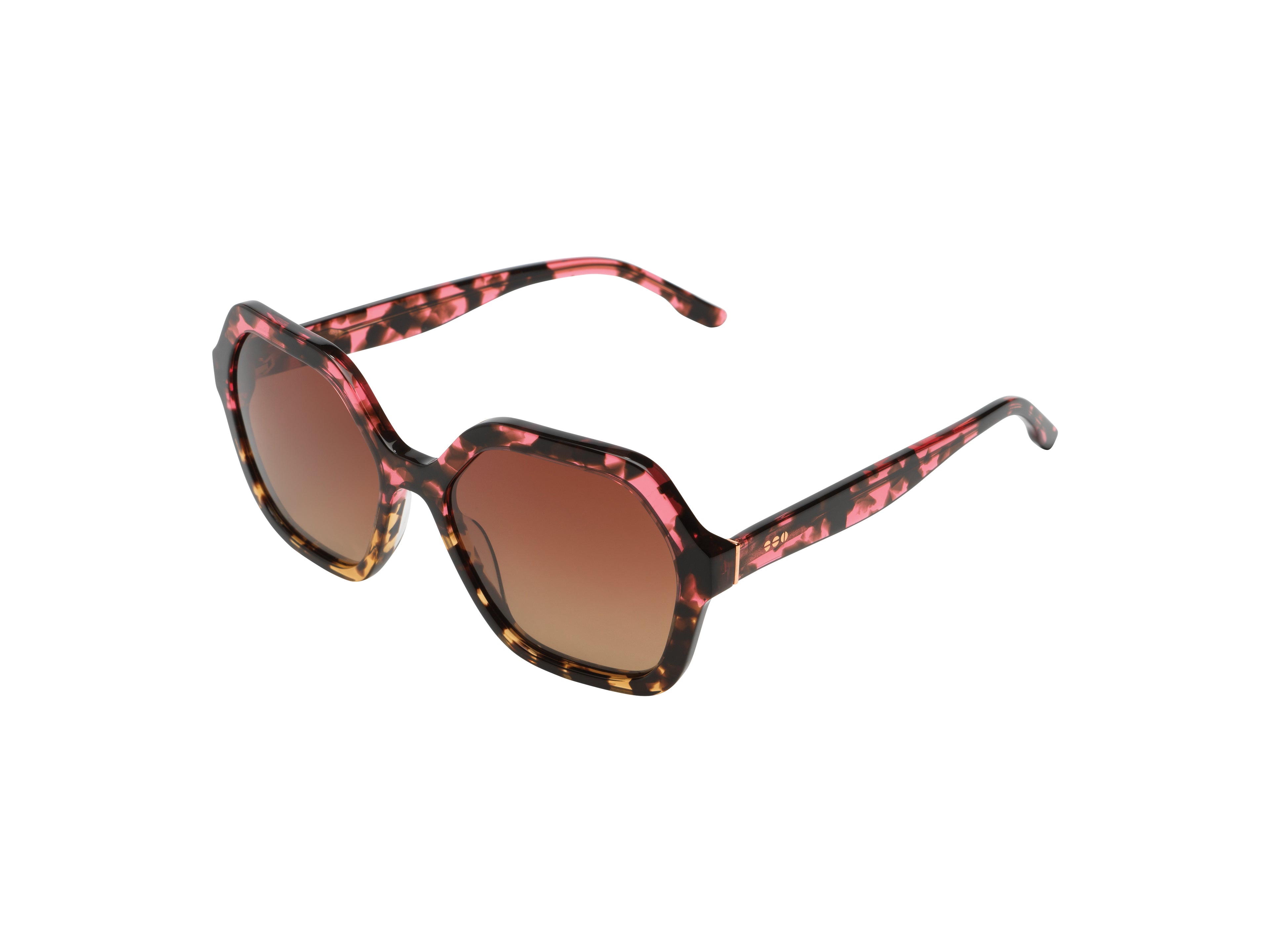 komono-iggy-havana-candy-rose-gold-oversized-oktoganale-sonnenbrille-mit-polaris image 2