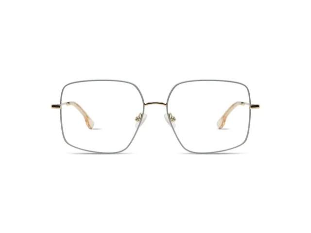 komono-amelia-babyblue-white-gold-glossy-quadratische-piloten-sonnenbrille-edels image 1