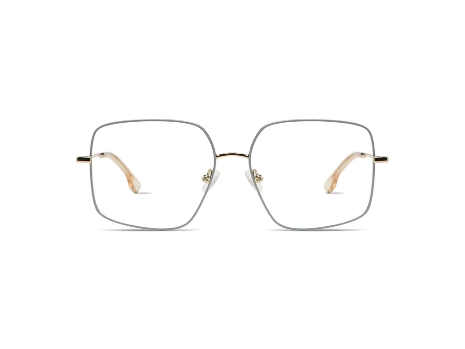 komono-amelia-babyblue-white-gold-glossy-quadratische-piloten-sonnenbrille-edels image 1