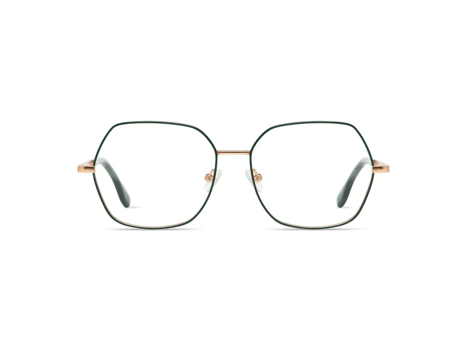 komono-ella-rose-gold-matte-teal-brillenfassung image 1