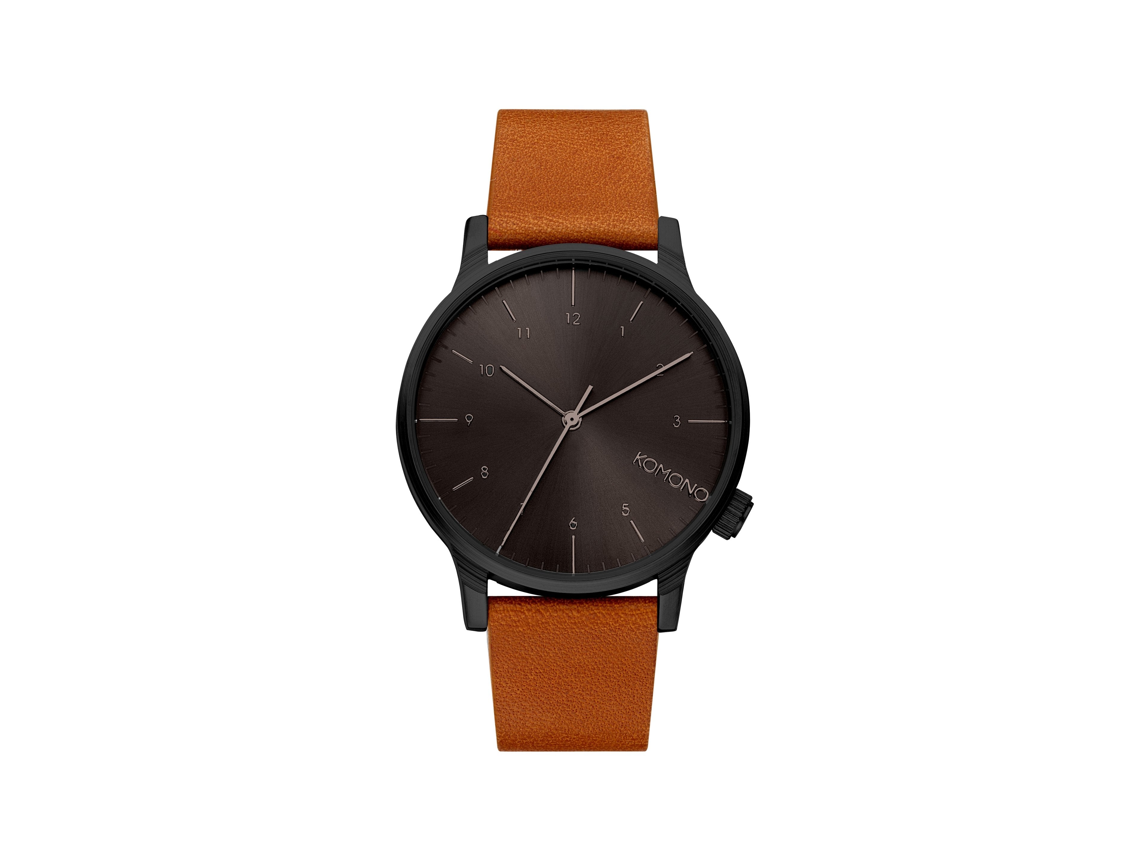 komono-winston-regal-cognac-armbanduhr-leder-minimalistisch image 1