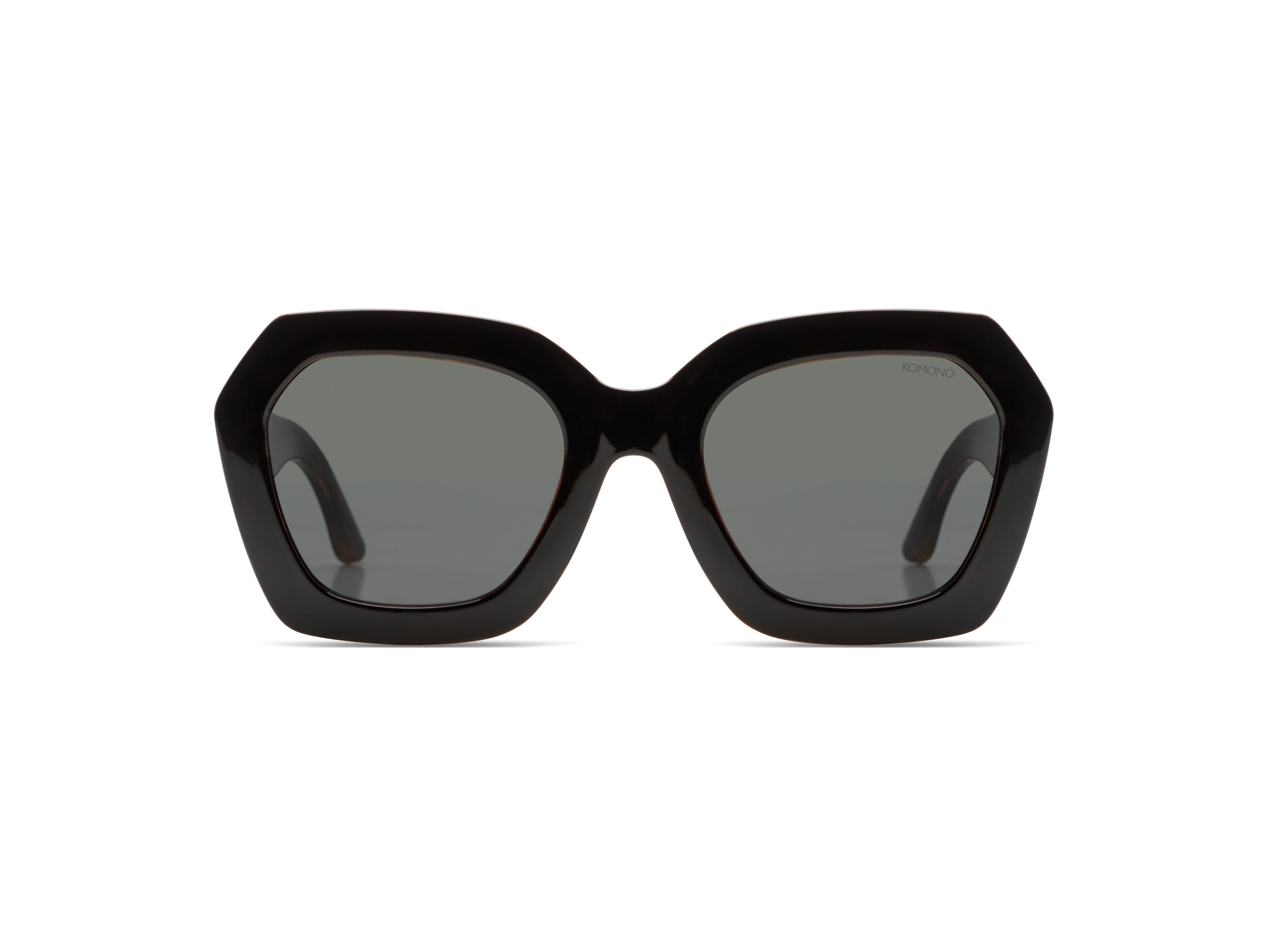 komono-gwen-black-tortoise-sonnenbrille-hexagonal-oversize-large image 1