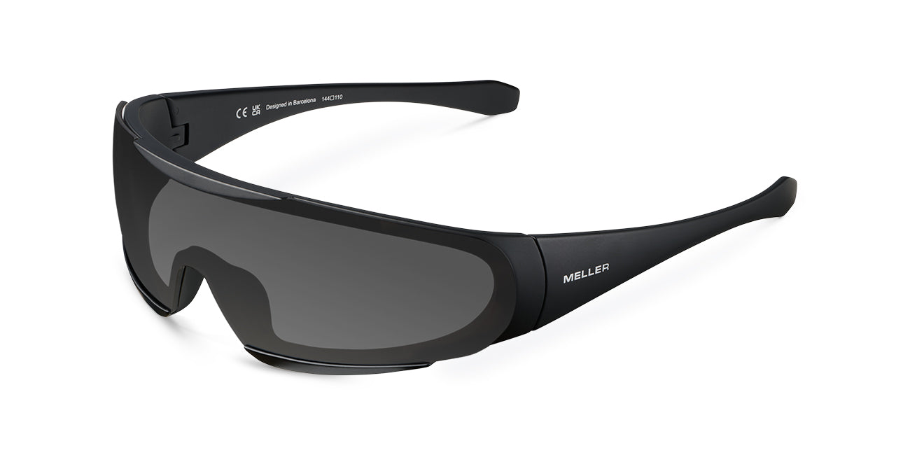 meller-badu-all-black-sonnenbrille-wraparound-sport-design-mit-reflektierender-v image 2