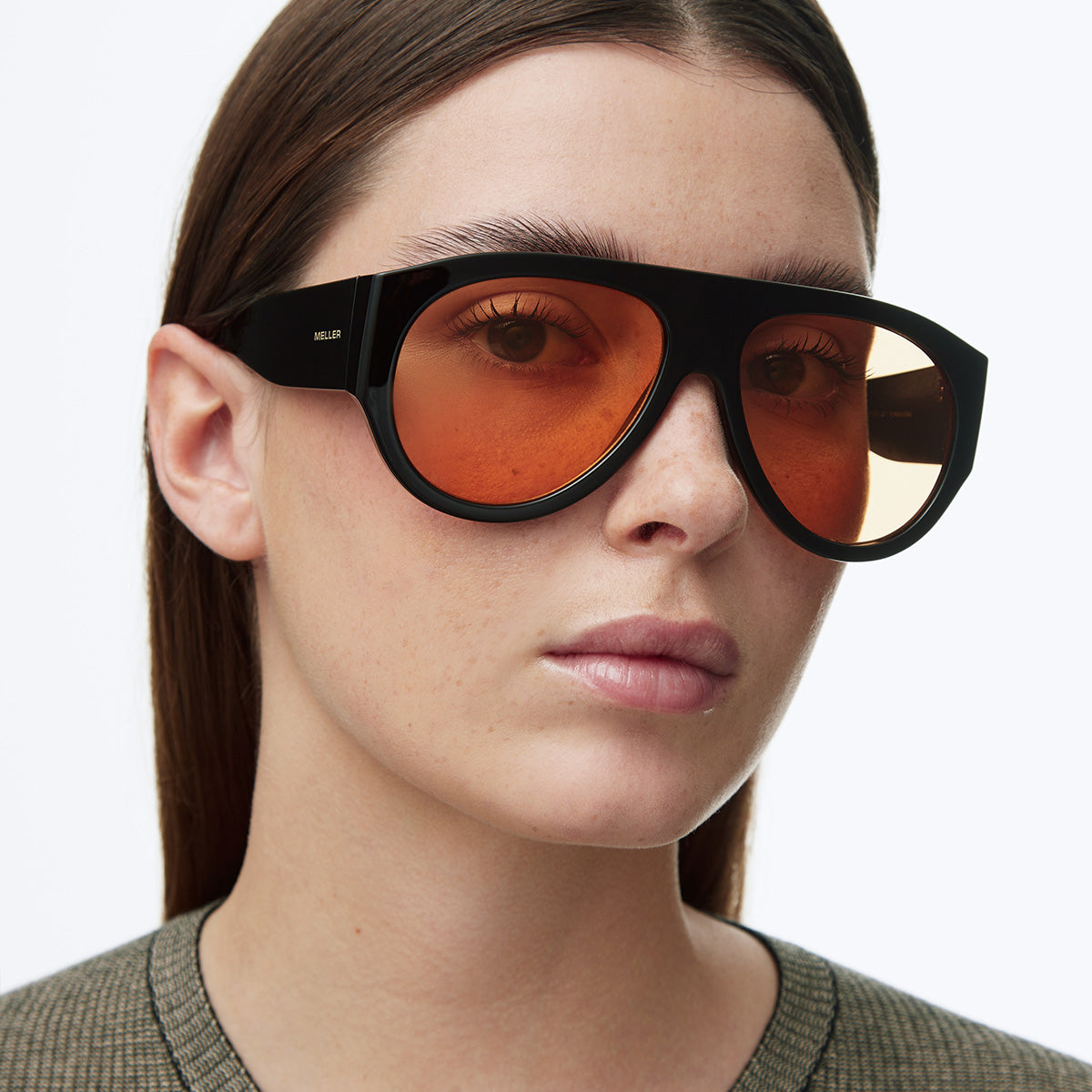 meller-lira-black-orange-aviator-sonnenbrille-oversized-aviator-in-schwarz-orang image 5