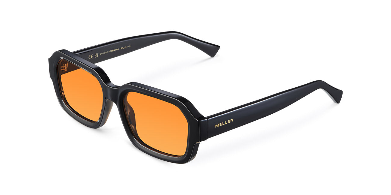 meller-marli-black-orange-eckige-sonnenbrille-mit-schmalem-rahmen image 2