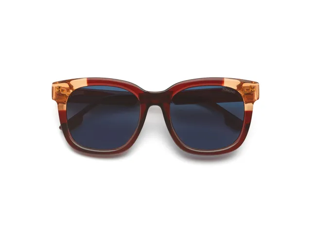 komono-sienna-burgundy-coral-oversized-rechteckige-bio-nylon-sonnenbrille image 1