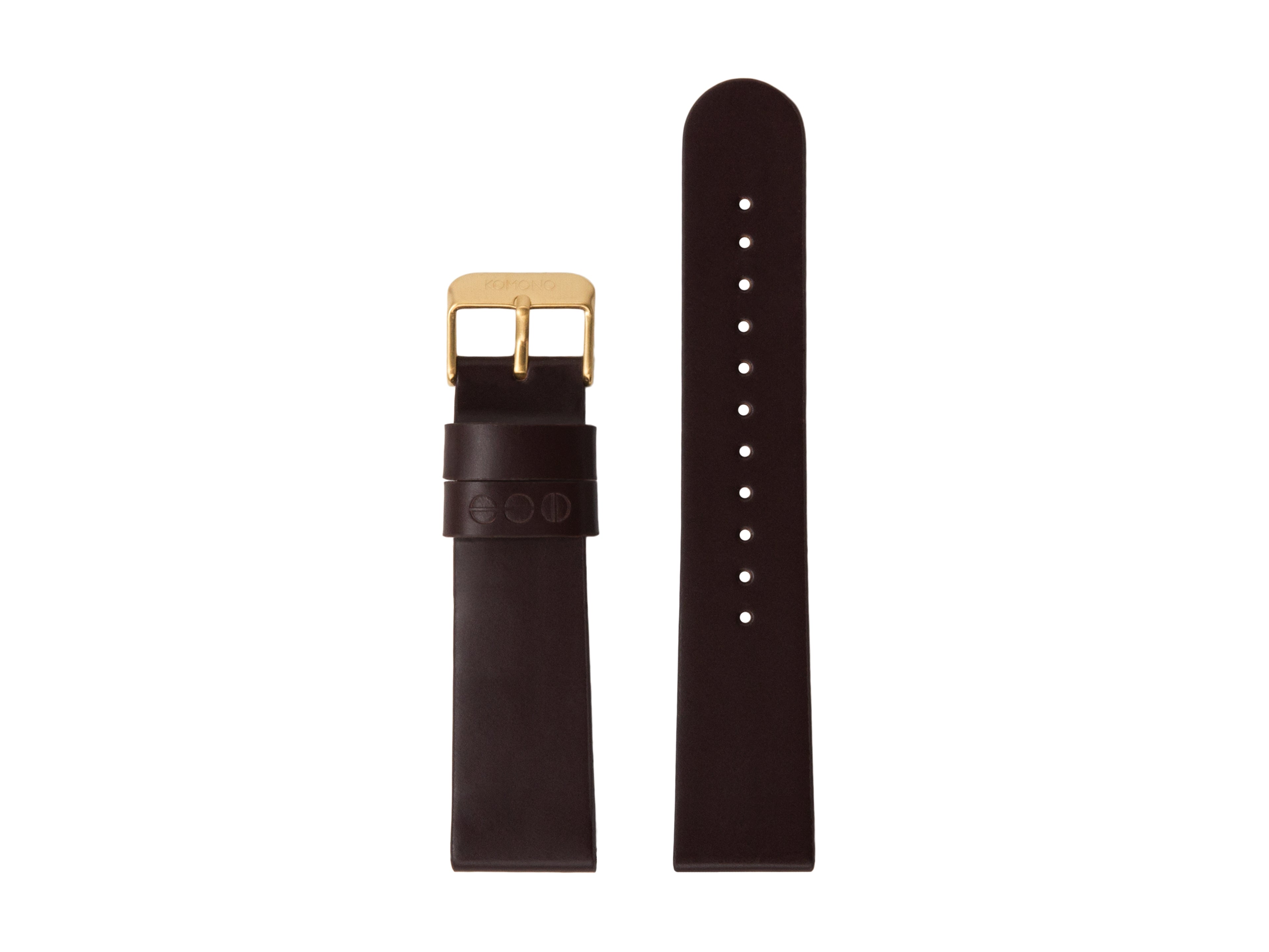 komono-strap-20-uhrenarmband-burgundy-gold-leder-20mm image 1