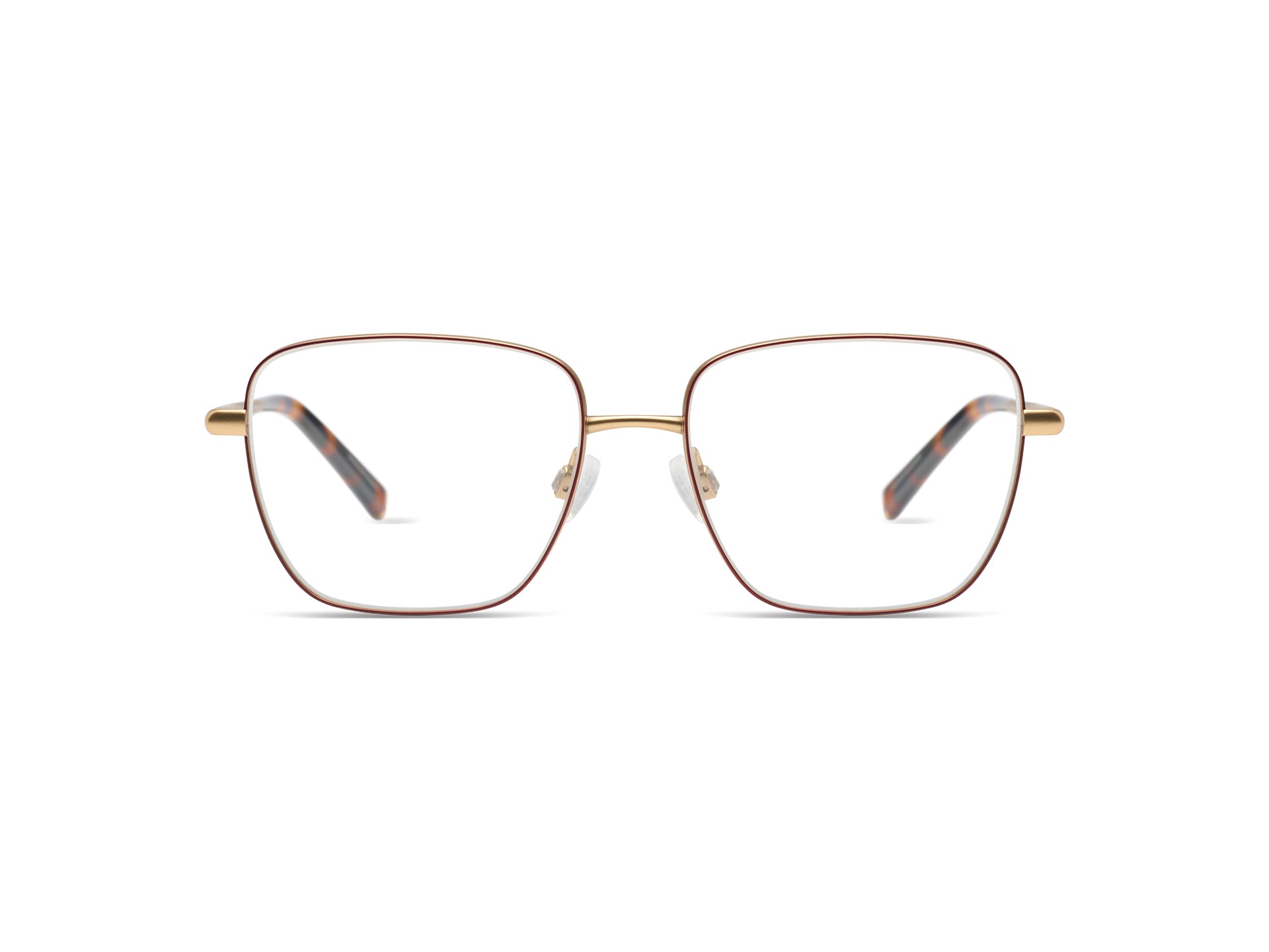 komono-clara-white-gold-burgundy-titan-brille image 1
