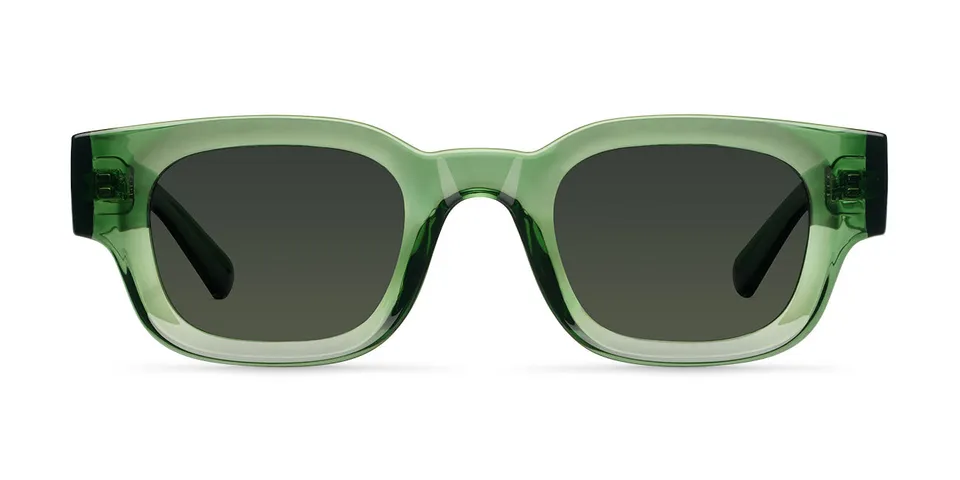 meller-gamal-all-olive-sonnenbrille-runde-form-kr-ftiger-rahmen-bio-basiertes-ma image 1
