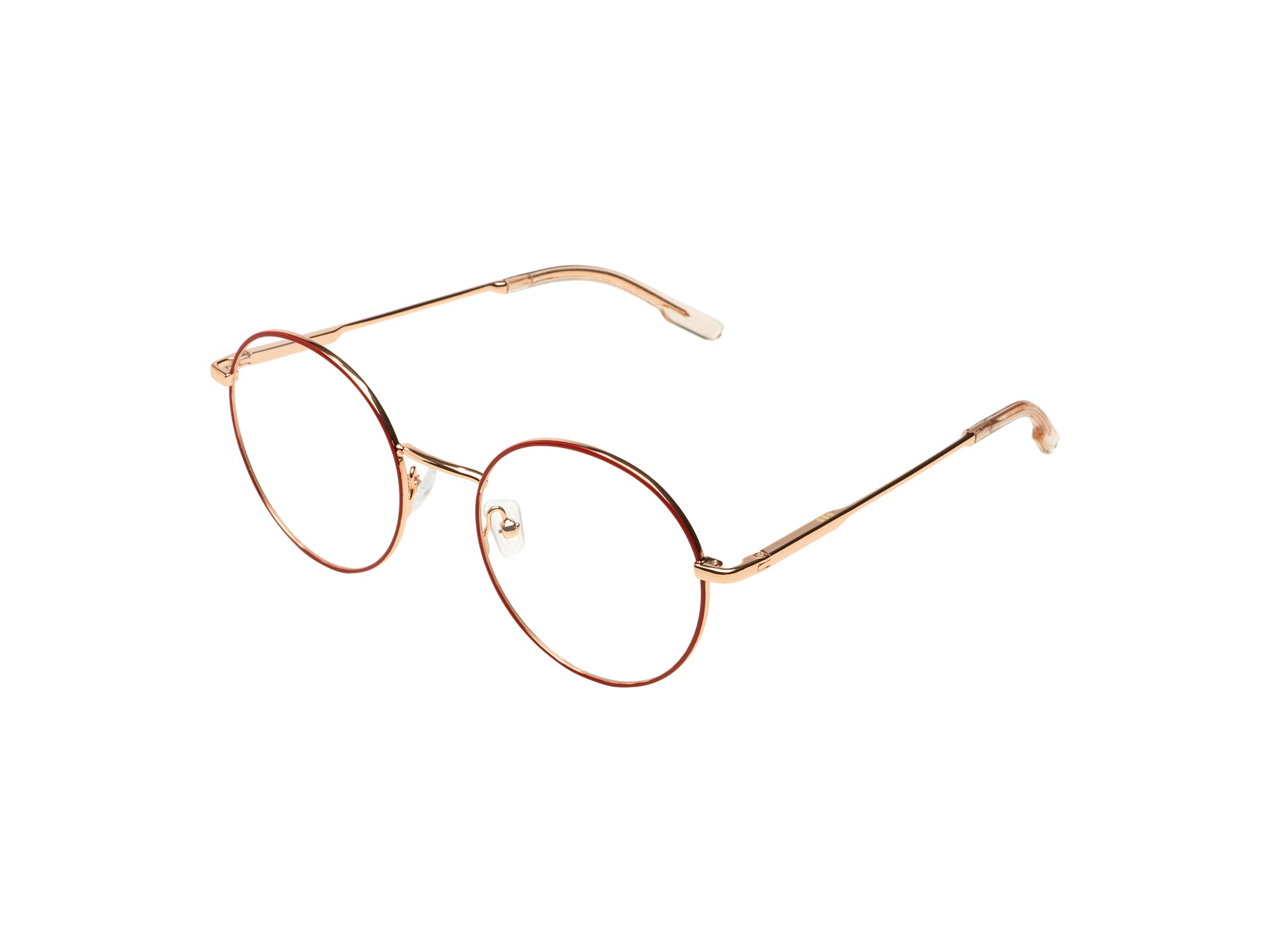 komono-jude-brick-rose-gold-glossy-runde-sonnenbrille image 2