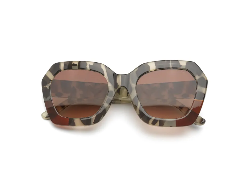 komono-gwen-bronze-bobcat-sonnenbrille-hexagonal-large-fit image 1