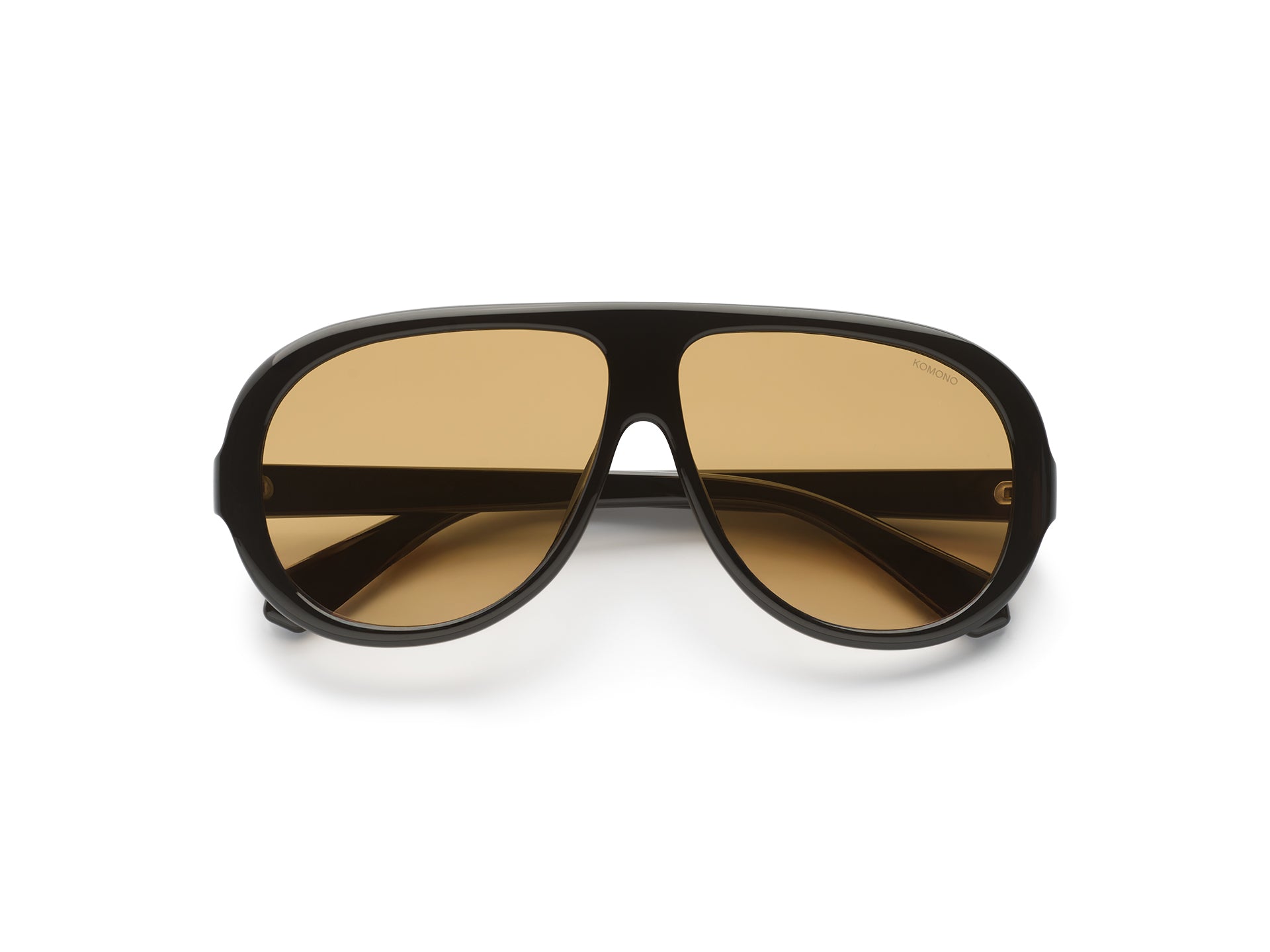 komono-tate-black-amber-sonnenbrille-pilotenform image 2