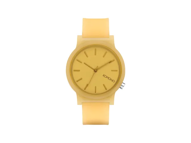 komono-mono-ochre-armbanduhr-monochromes-design-translucentes-silikonarmband image 1