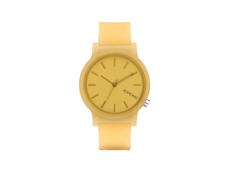 komono-mono-ochre-armbanduhr-monochromes-design-translucentes-silikonarmband image 1