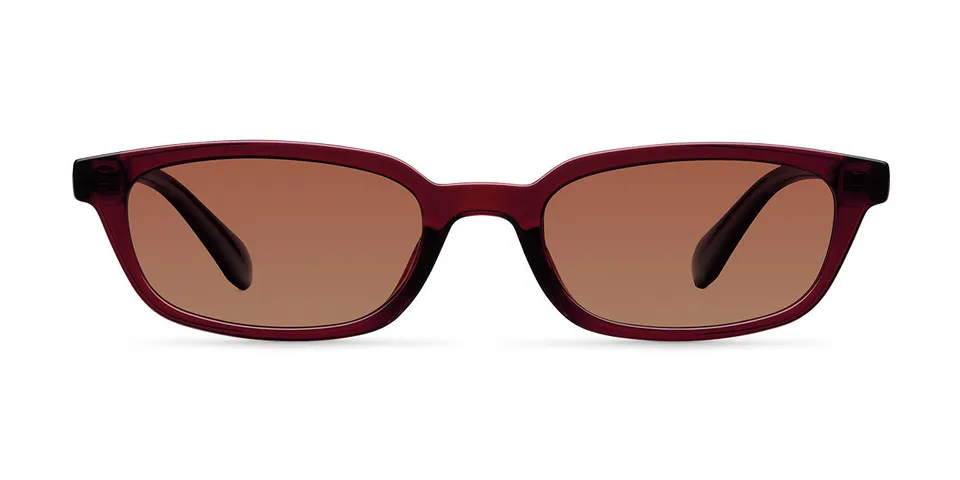 meller-eru-maroon-brown-rechteckige-statement-sonnenbrille-mit-geschwungener-ste image 1