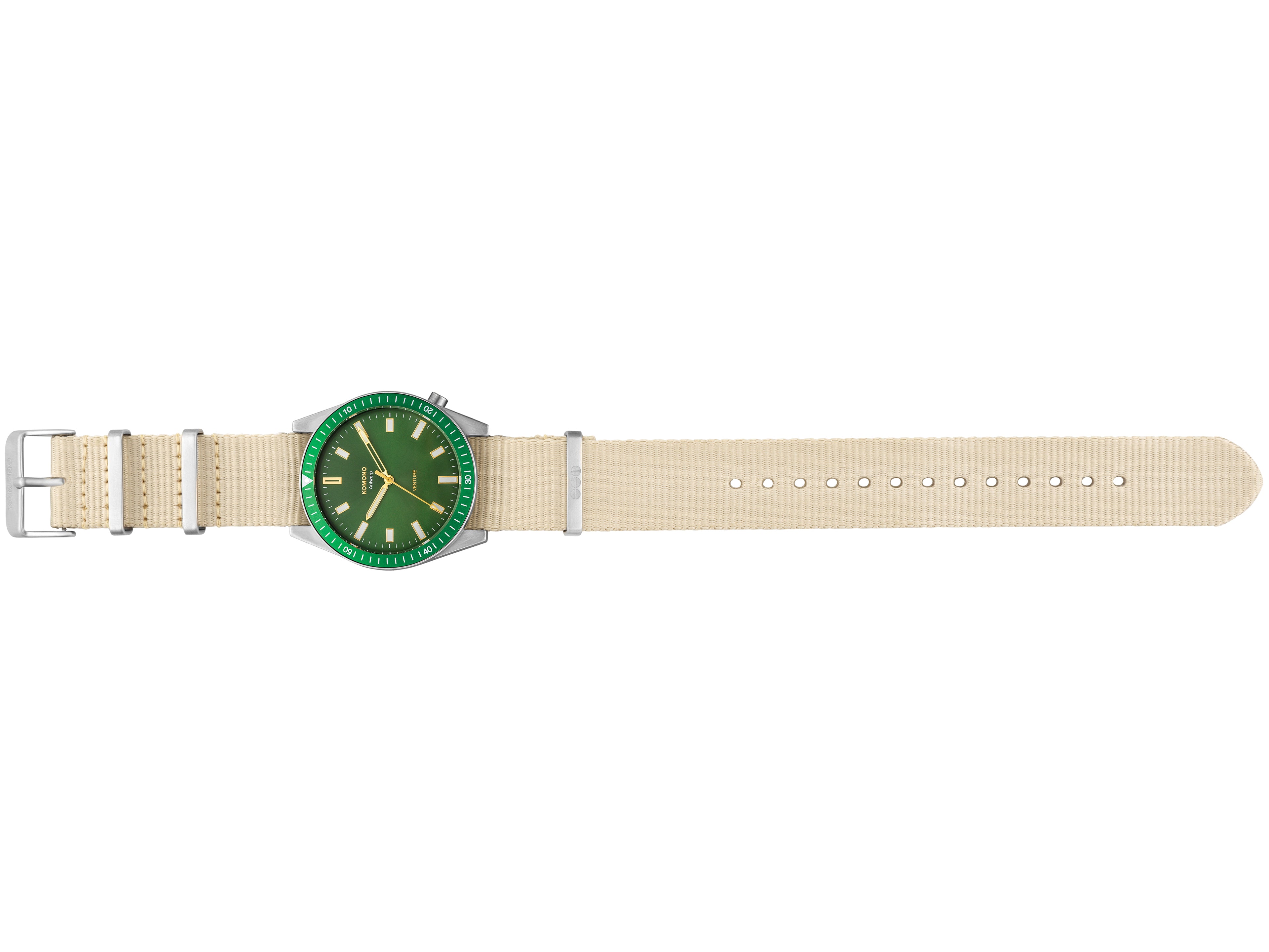 komono-ray-venture-nato-silver-green-armbanduhr image 2