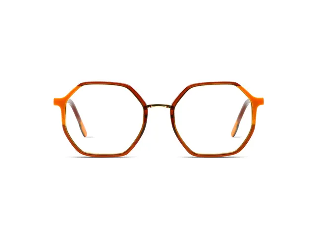 komono-idris-neon-orange-copper-white-gold-achteckige-statement-sonnenbrille image 1