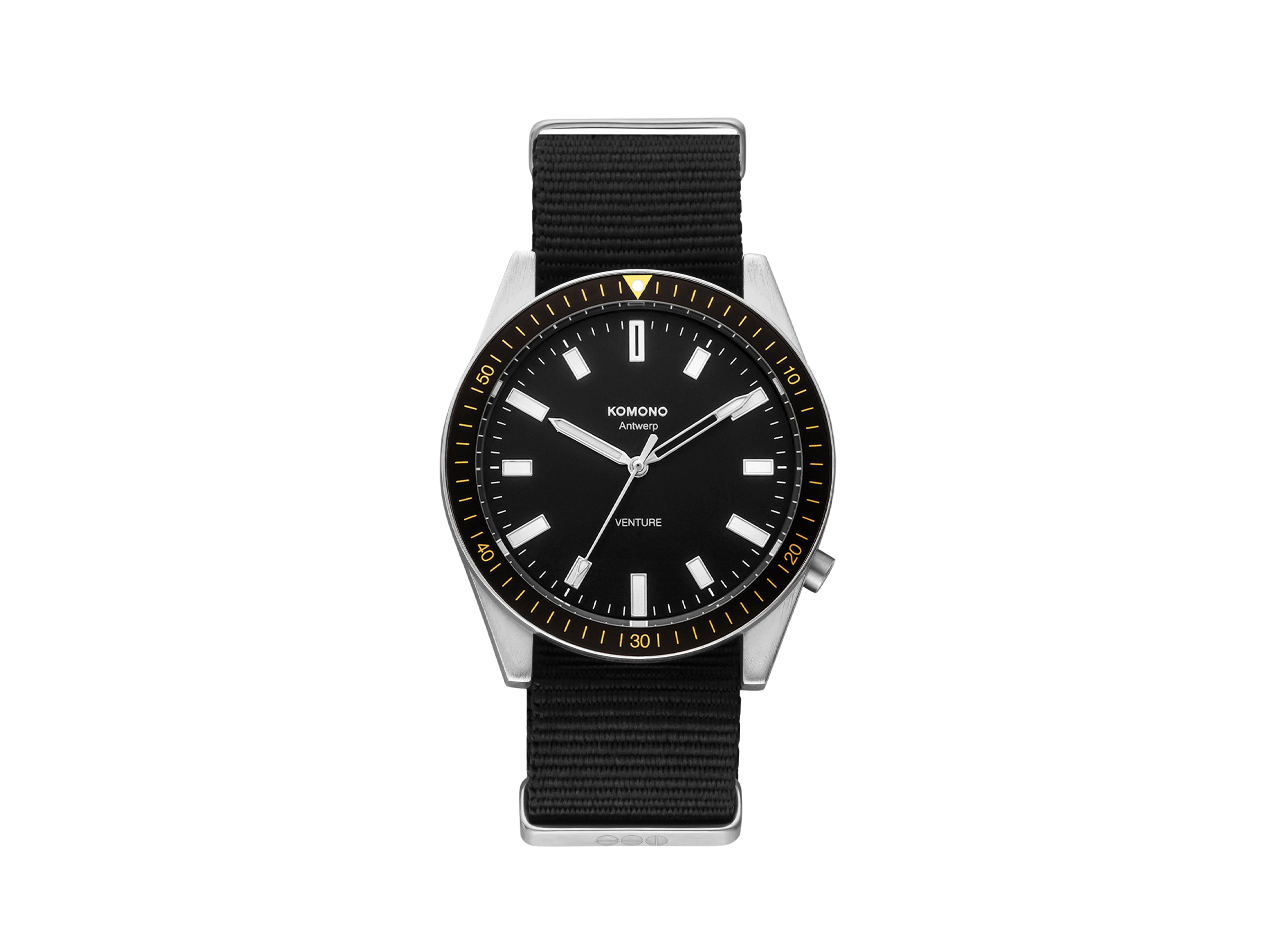 komono-ray-venture-nato-silver-black-armbanduhr image 1
