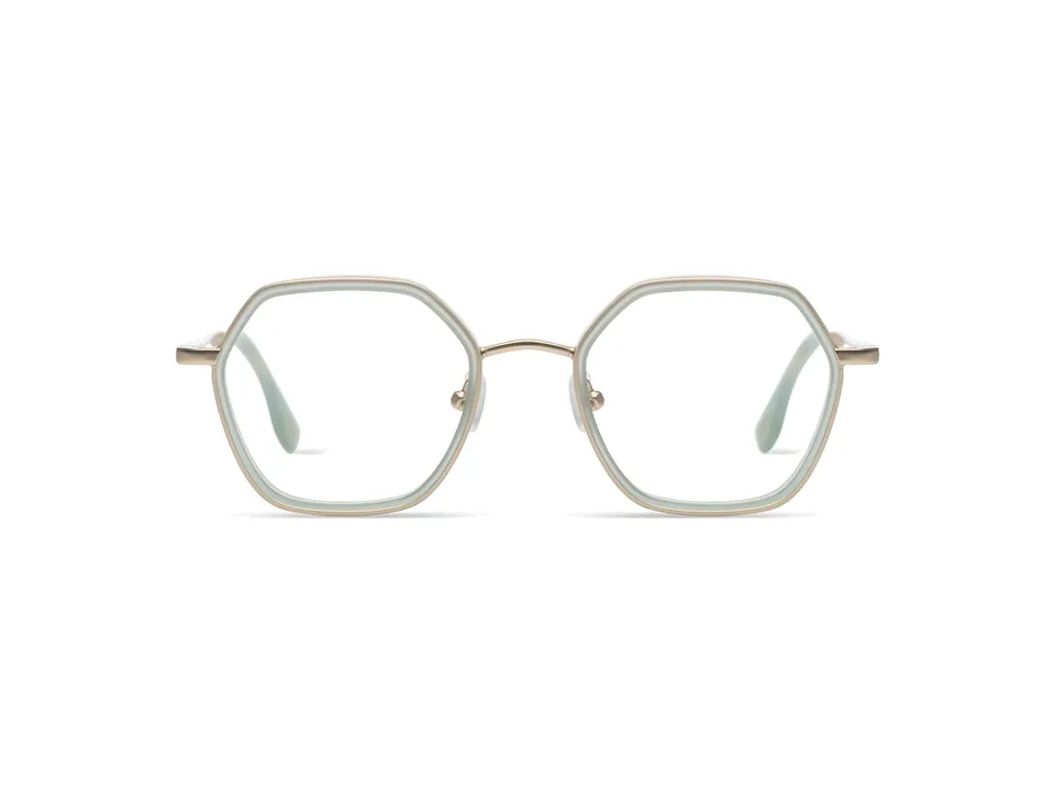 komono-nora-slims-pistachio-white-gold-matte-brillenfassung image 1