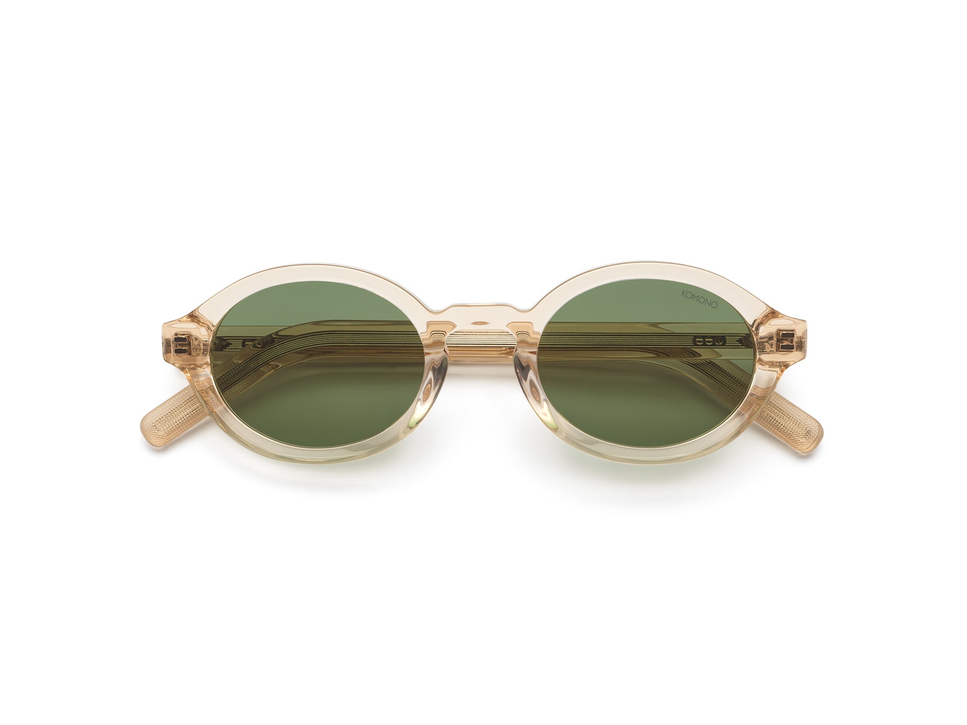 komono-jace-champagne-sonnenbrille-ovale-polarized-form-acetat-medium-fit image 1