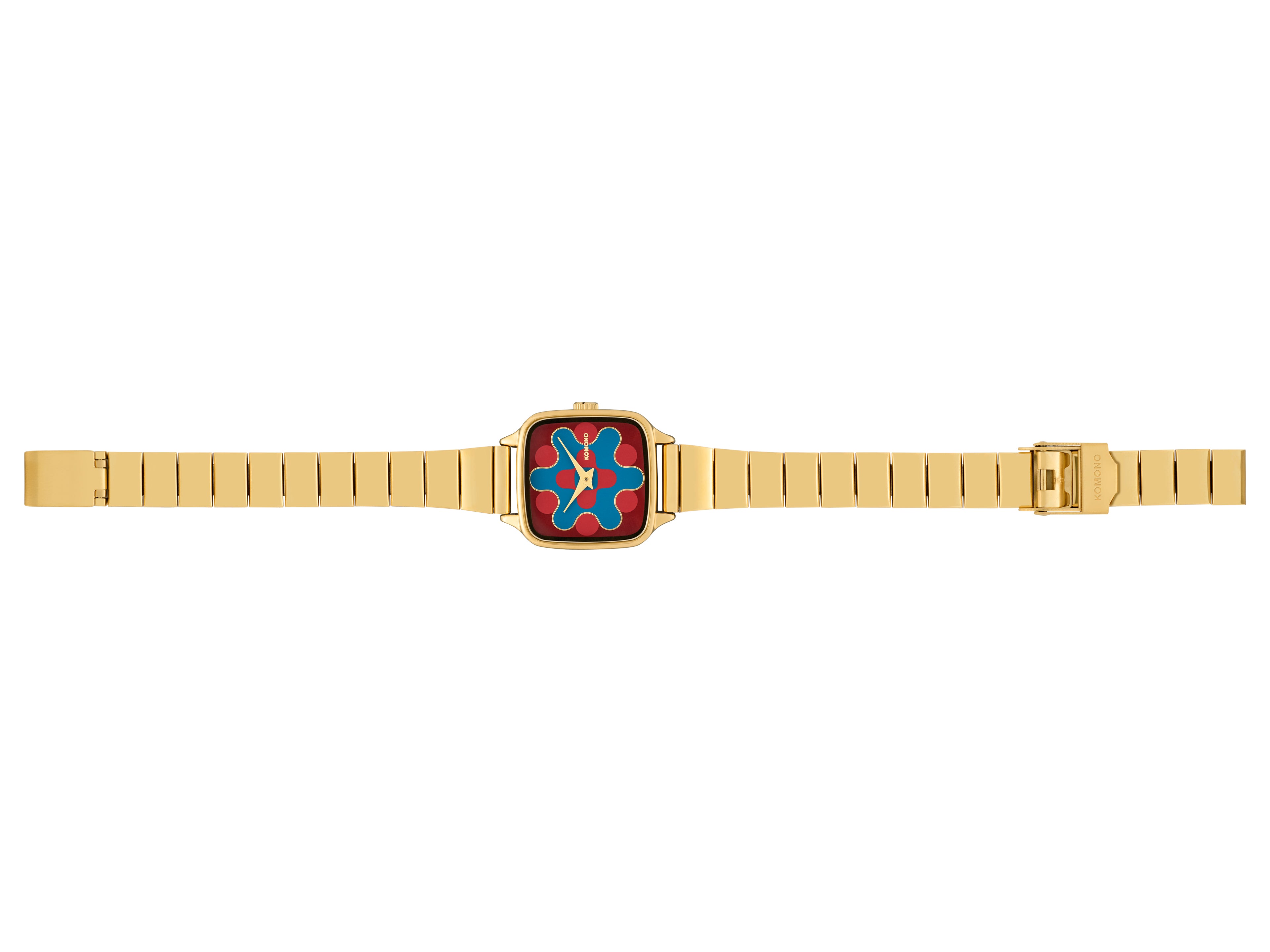 komono-kate-aurora-trak-gold-maroon-blue-armbanduhr image 2
