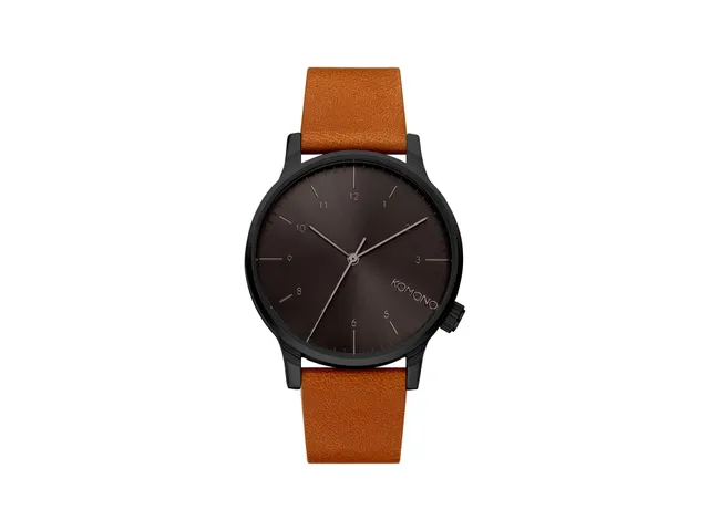 komono-winston-regal-cognac-armbanduhr-leder-minimalistisch image 1