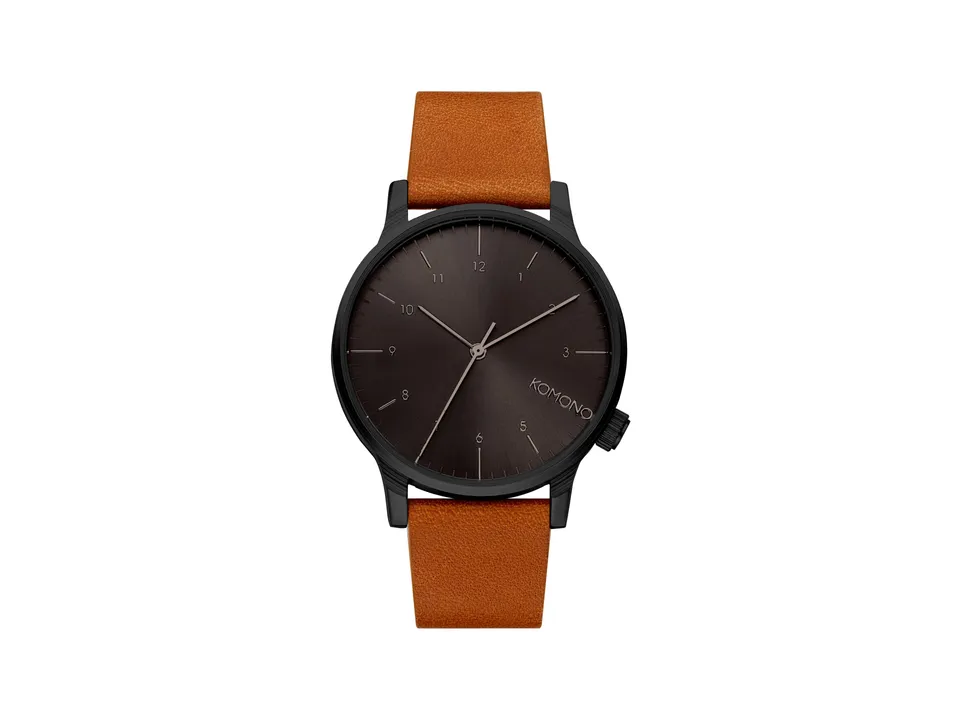 komono-winston-regal-cognac-armbanduhr-leder-minimalistisch image 1