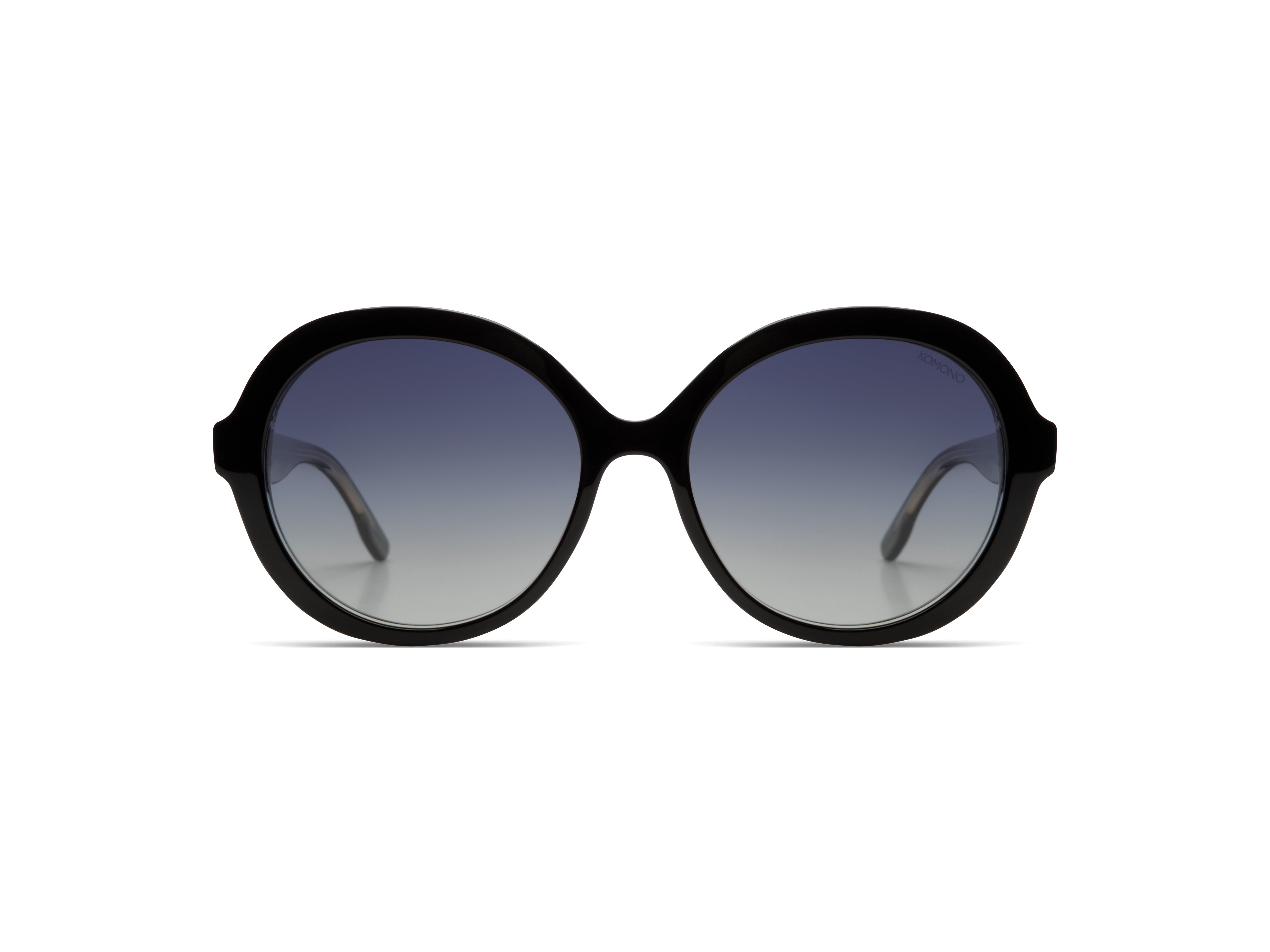 komono-misty-black-clear-white-gold-sonnenbrille-oversized-rund-polarisiert image 1