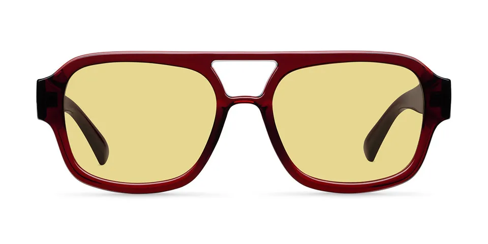 meller-shipo-maroon-yellow-oversize-aviator-sonnenbrille image 1