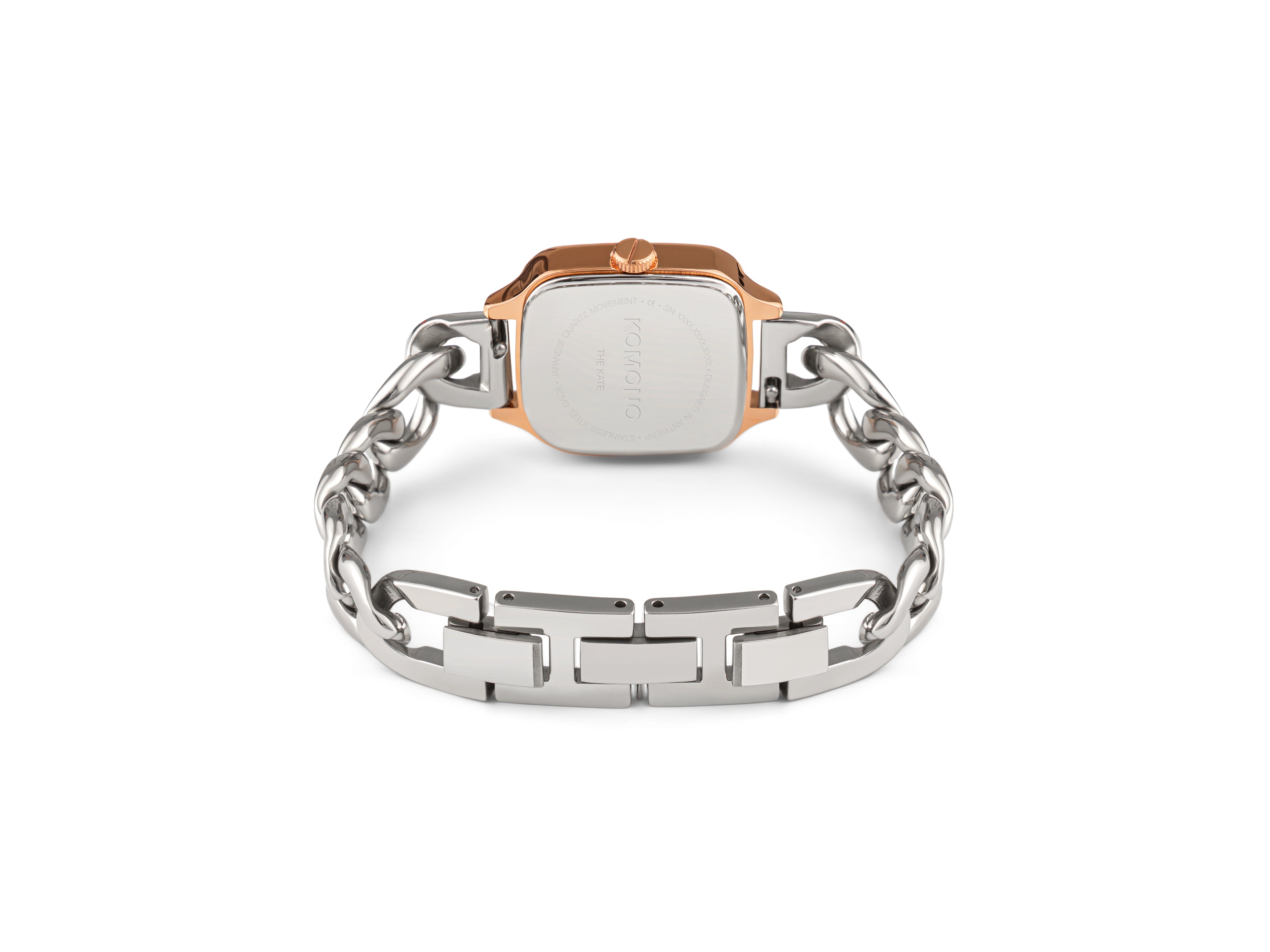 komono-kate-revolt-rose-gold-silver-mix-armbanduhr image 3