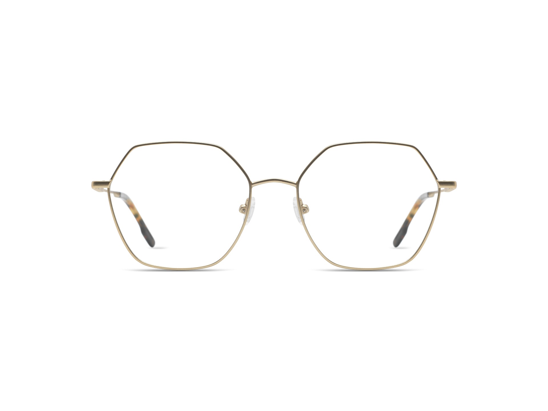 komono-nora-white-gold-hexagonale-edelstahl-sonnenbrille image 1
