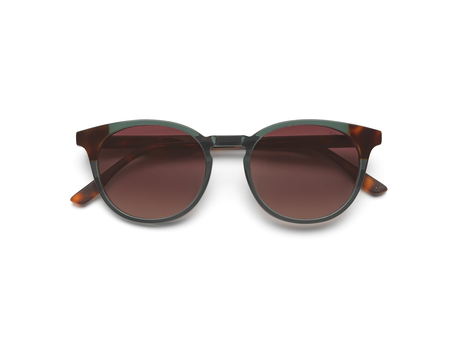 komono-hudson-havana-emerald-runde-polarisierte-sonnenbrille-ko-azetat-rahmen-gr image 1