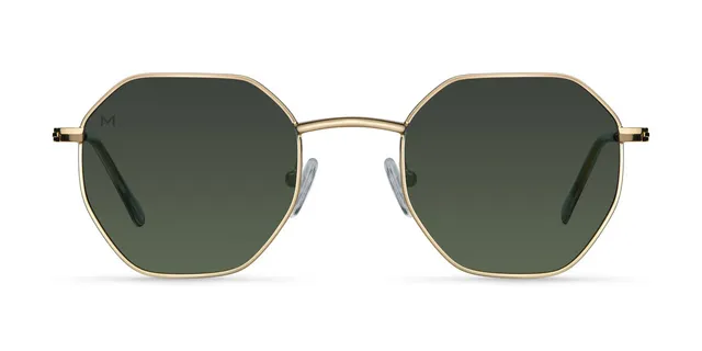 meller-endo-gold-olive-geometrische-metall-sonnenbrille image 1