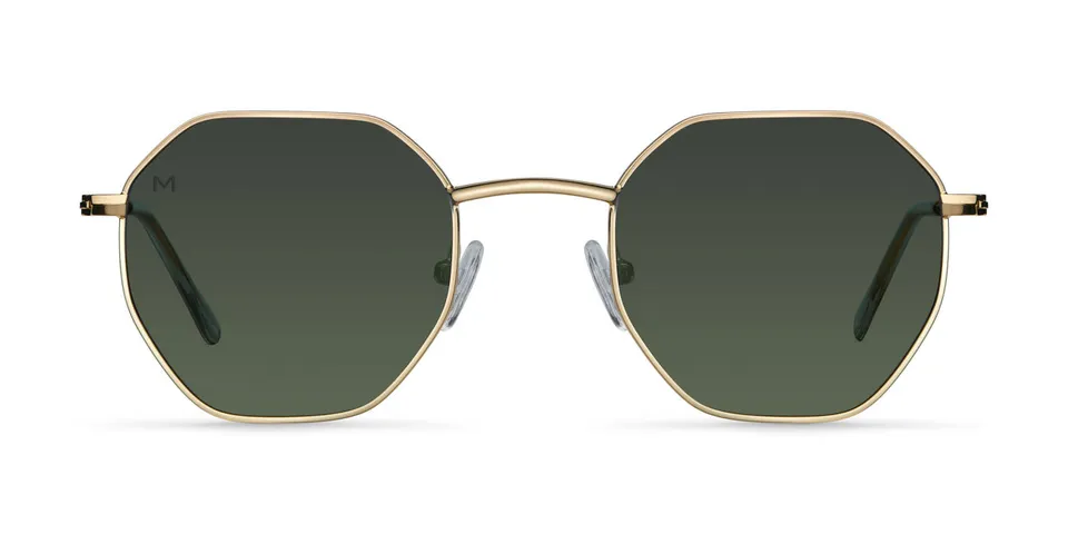 meller-endo-gold-olive-geometrische-metall-sonnenbrille image 1