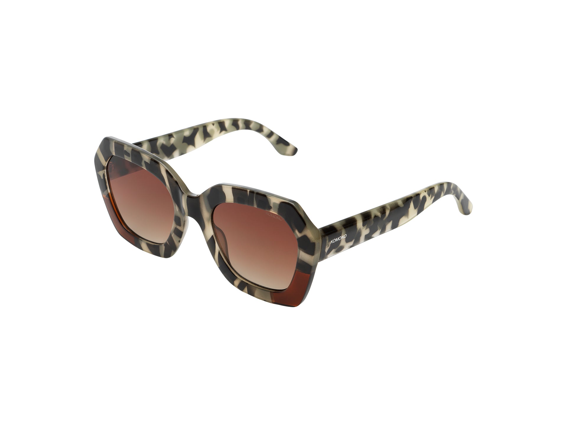 komono-gwen-bronze-bobcat-sonnenbrille-hexagonal-large-fit image 3
