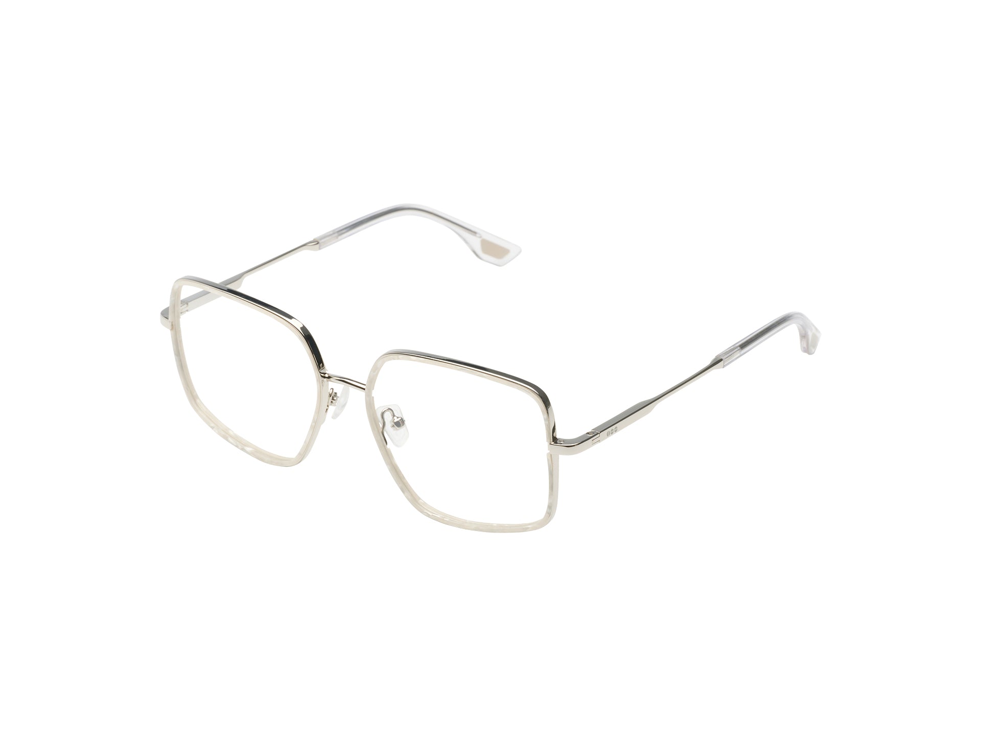 komono-amelia-white-shell-silver-edelstahl-brillenfassung image 4