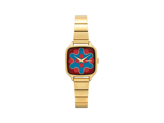 komono-kate-aurora-trak-gold-maroon-blue-armbanduhr image 1