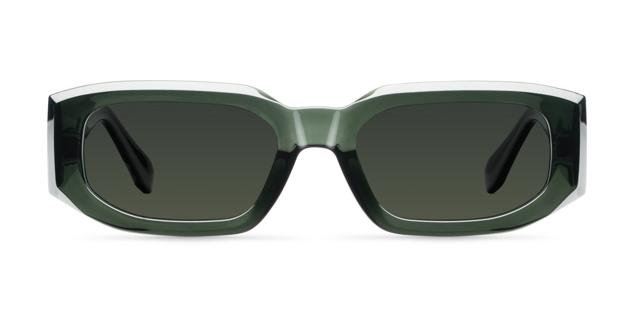meller-kira-fog-olive-bio-sonnenbrille-mit-eckig-rechteckigem-gestell-und-abgesc image 1
